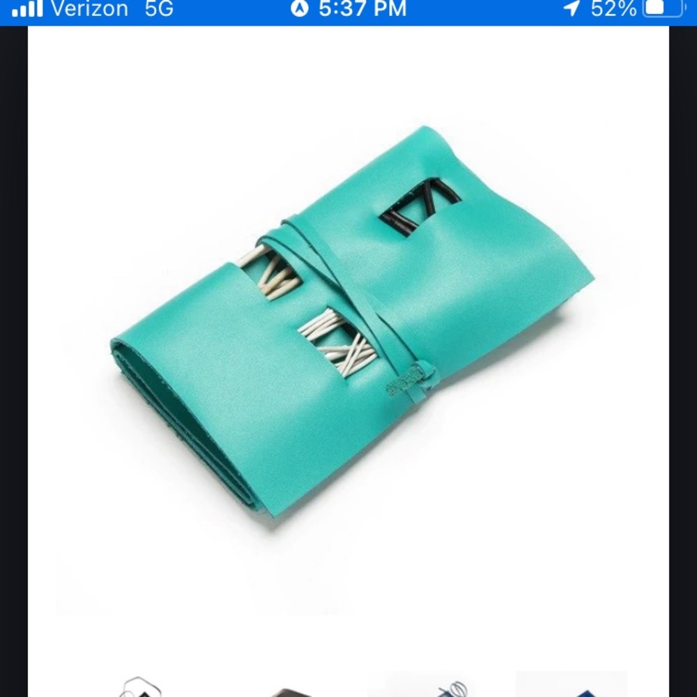 Brouk & Co travel cord roll.  New with box Aqua